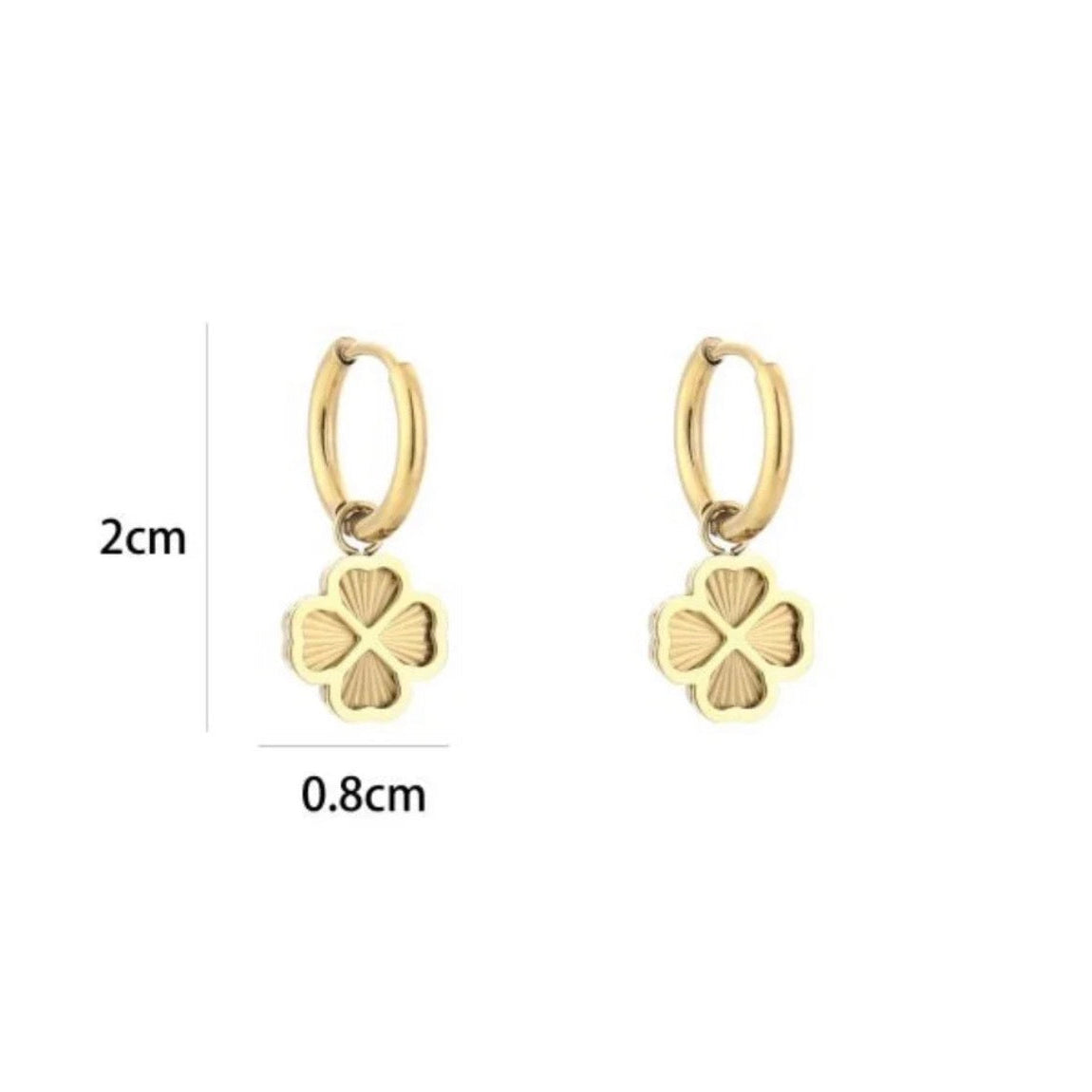 Cute Clover Earrings Gold
