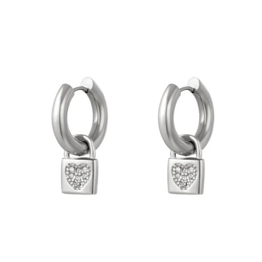 Lock Earring Silver