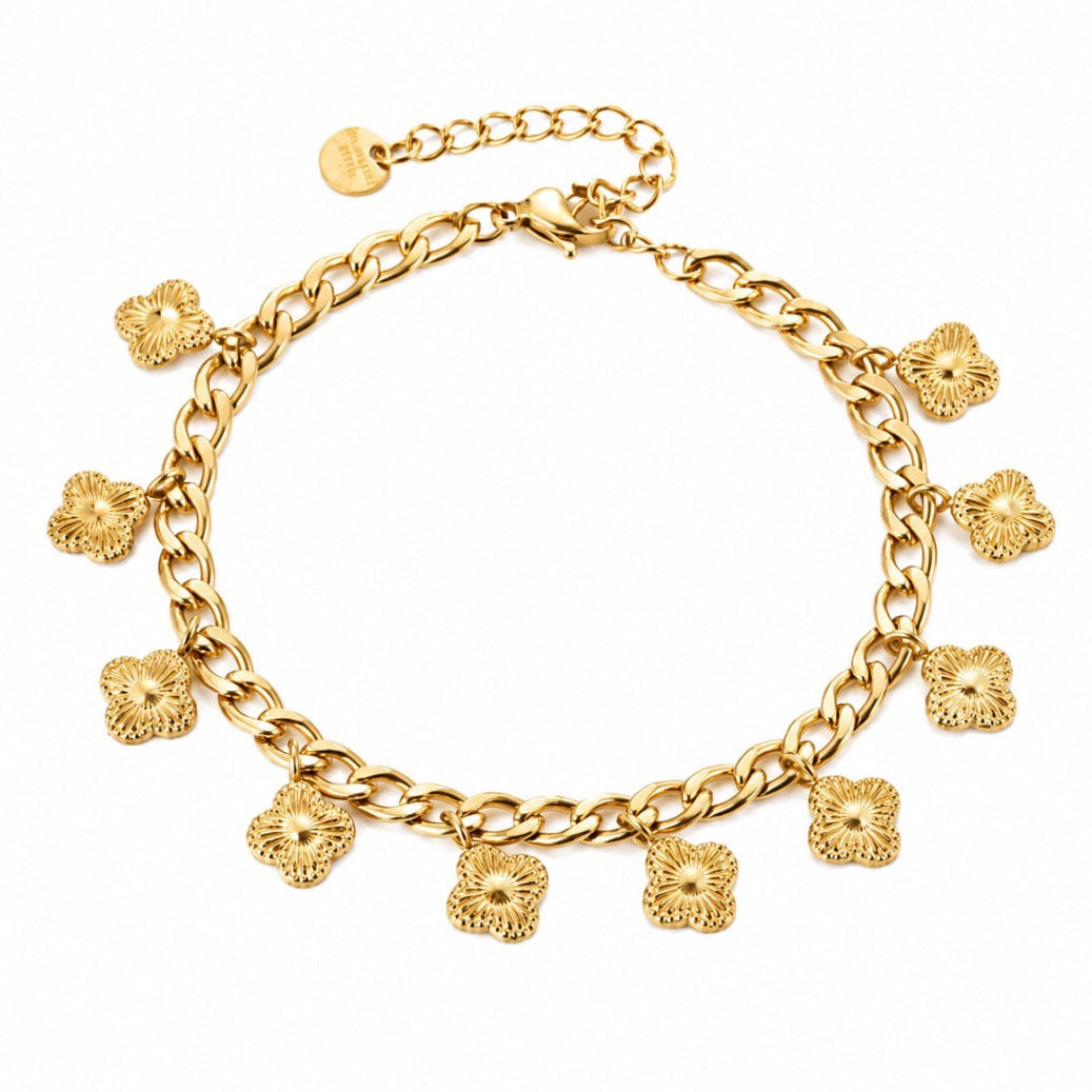 Simply Clovers Bracelet Gold