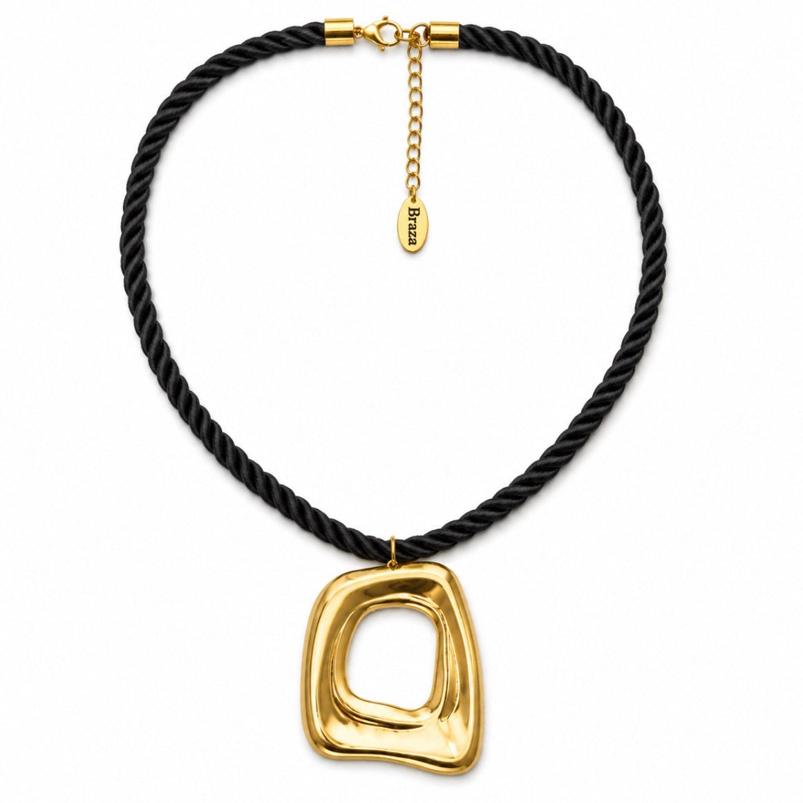 Square Necklace Black