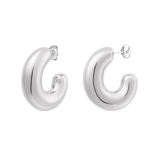 Ajo Hoops Earrings Silver