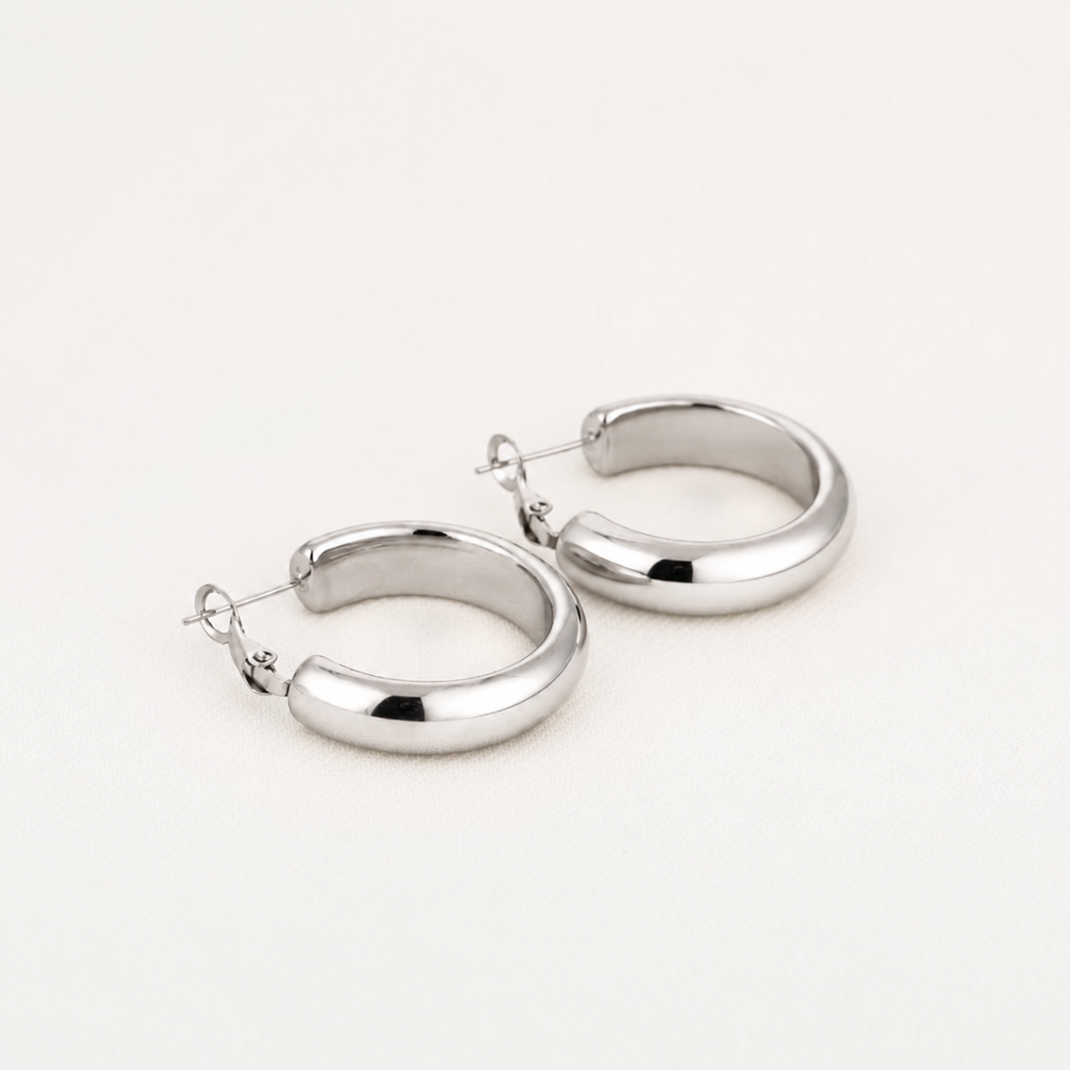 Alba Hoops Earrings Silver