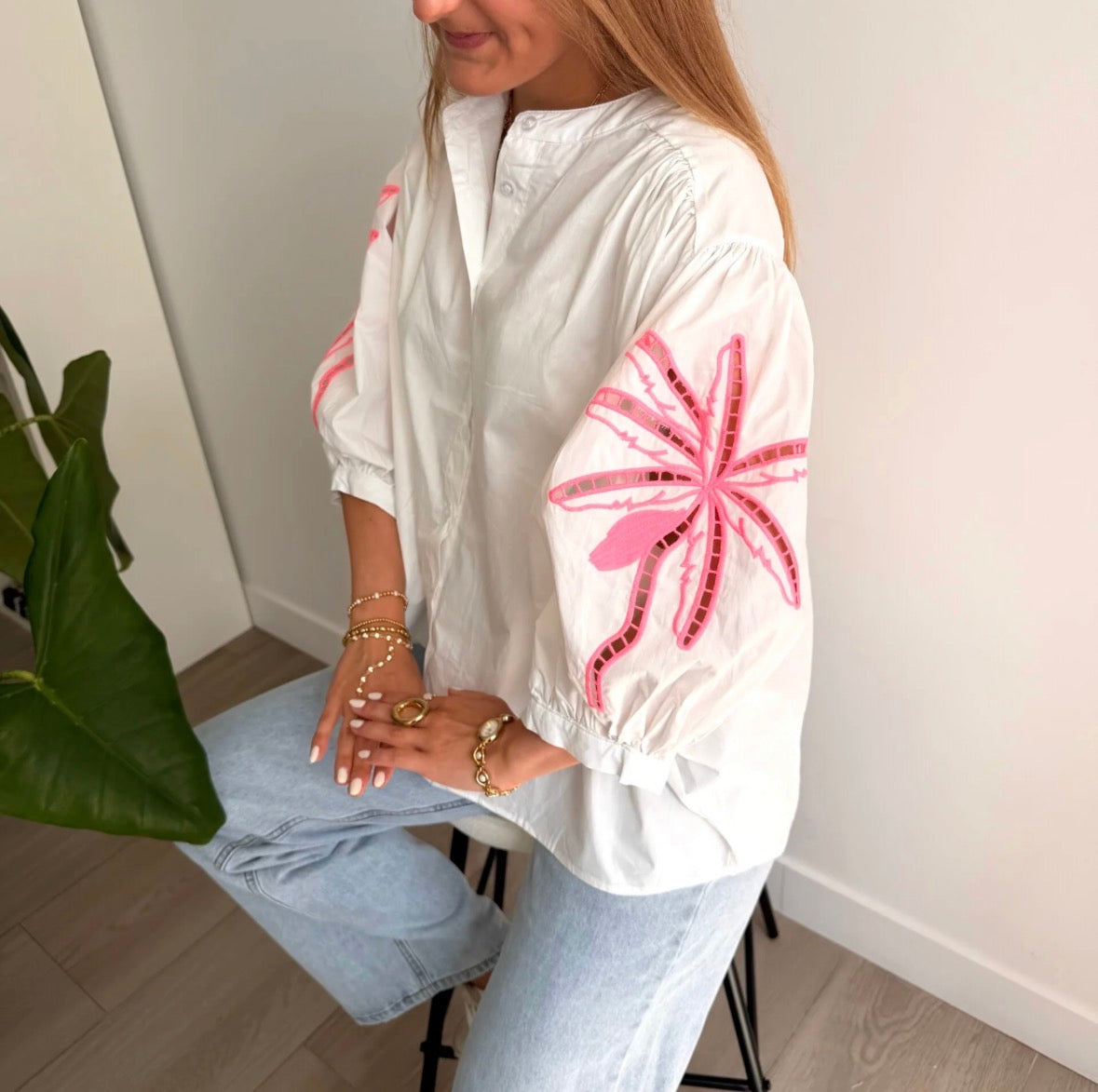 Flora Blouse White