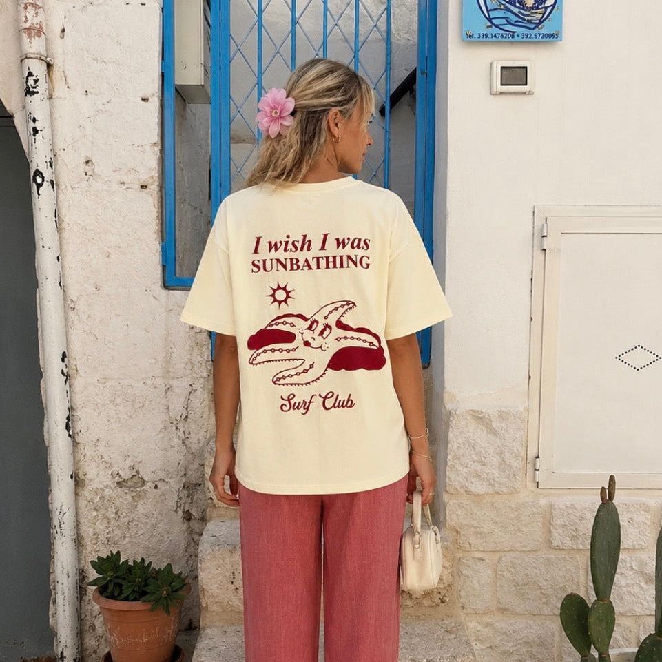 Surf Club T-shirt Yellow & Red