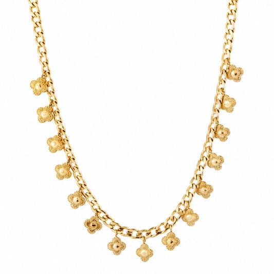 Simply Clovers Necklace Gold