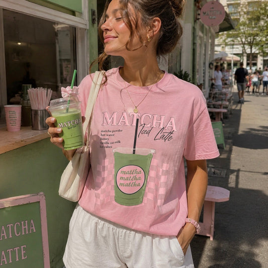 Matcha T-shirt Pink