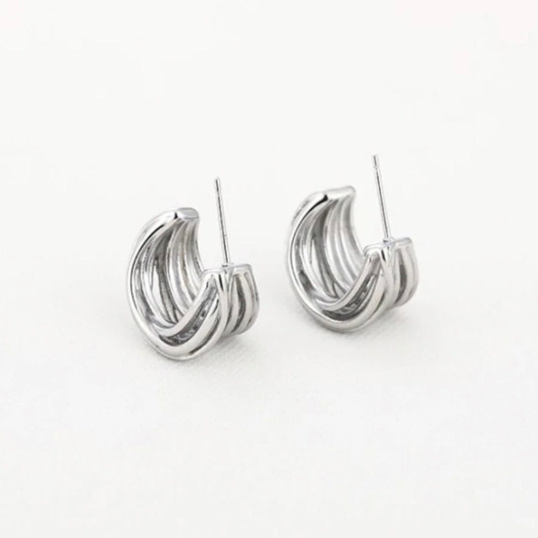 Lines Earrings Silver