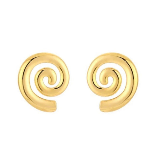 Spiral Earrings Gold