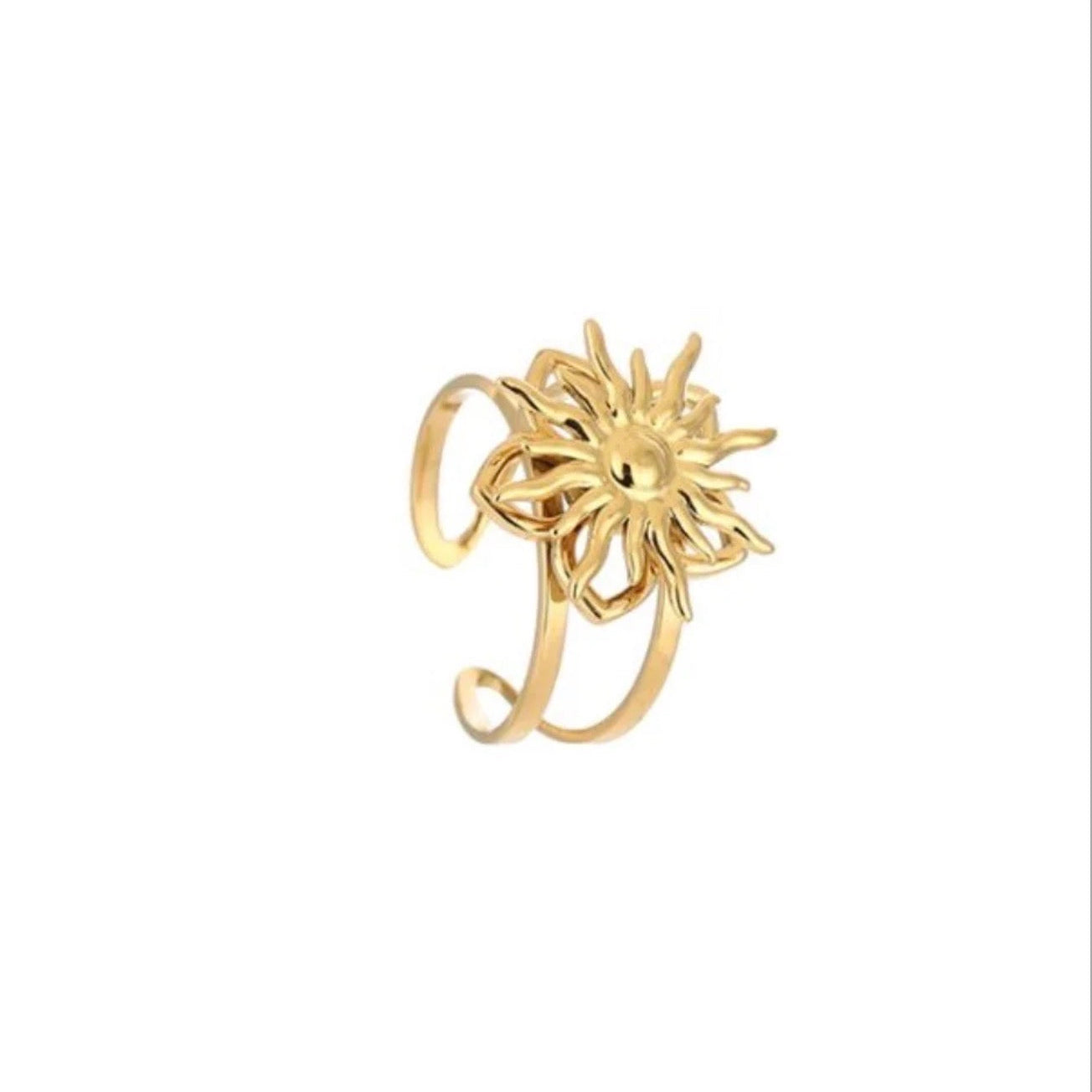 Sun Anxiety Ring Gold
