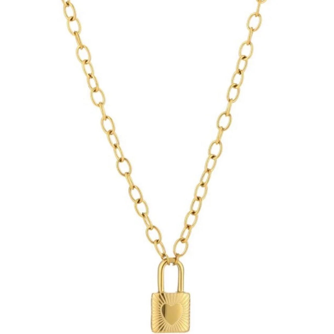 Lock Necklace Gold