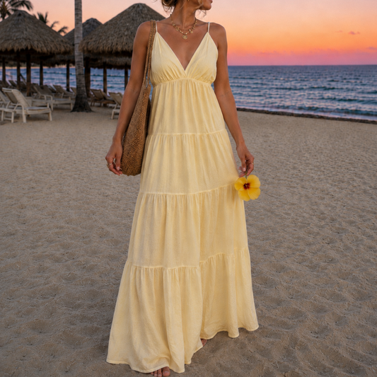 Luna Dress Butter Yellow