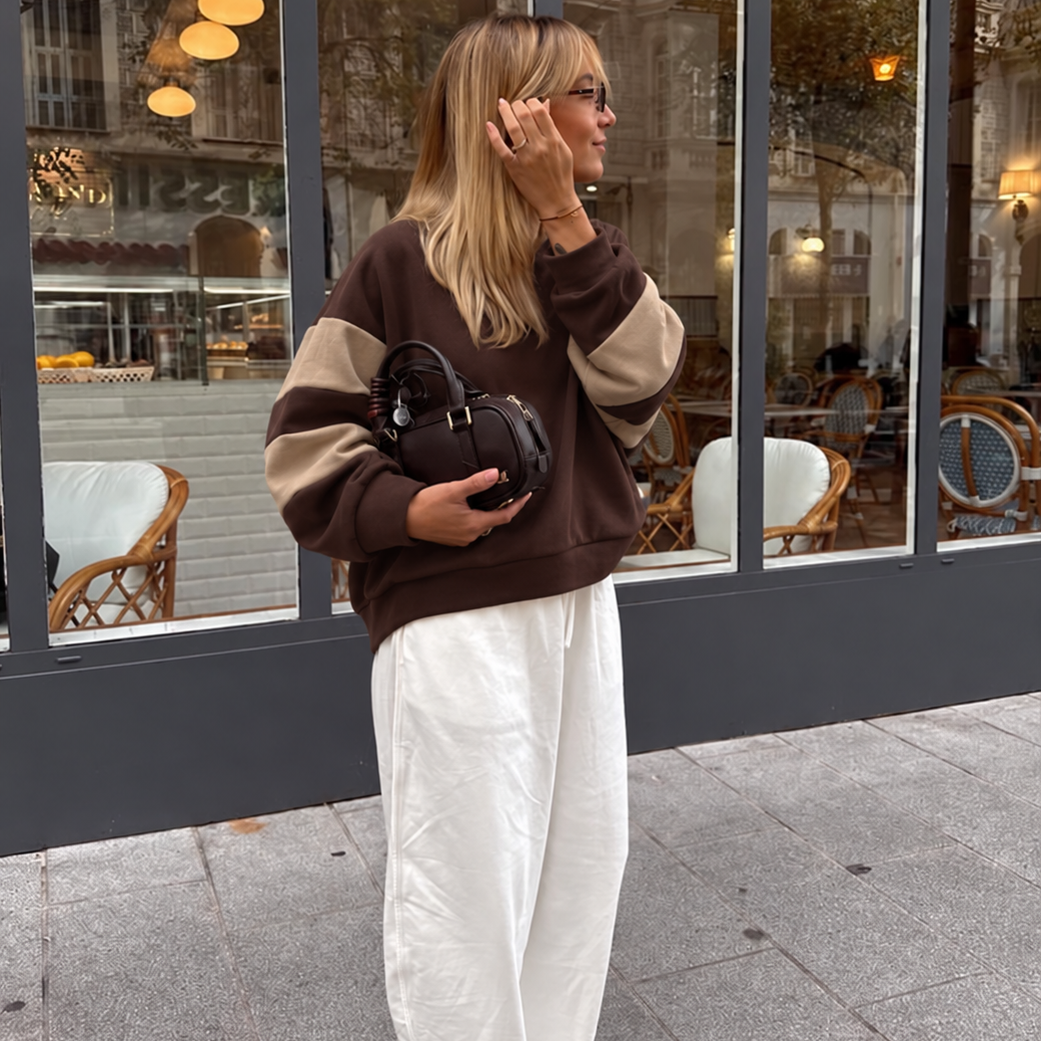 Alix Sweater Brown & Beige