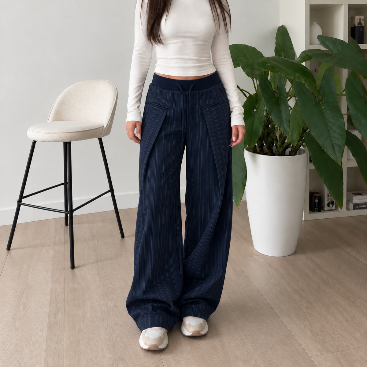 Emma Wide Leg Pants Blue