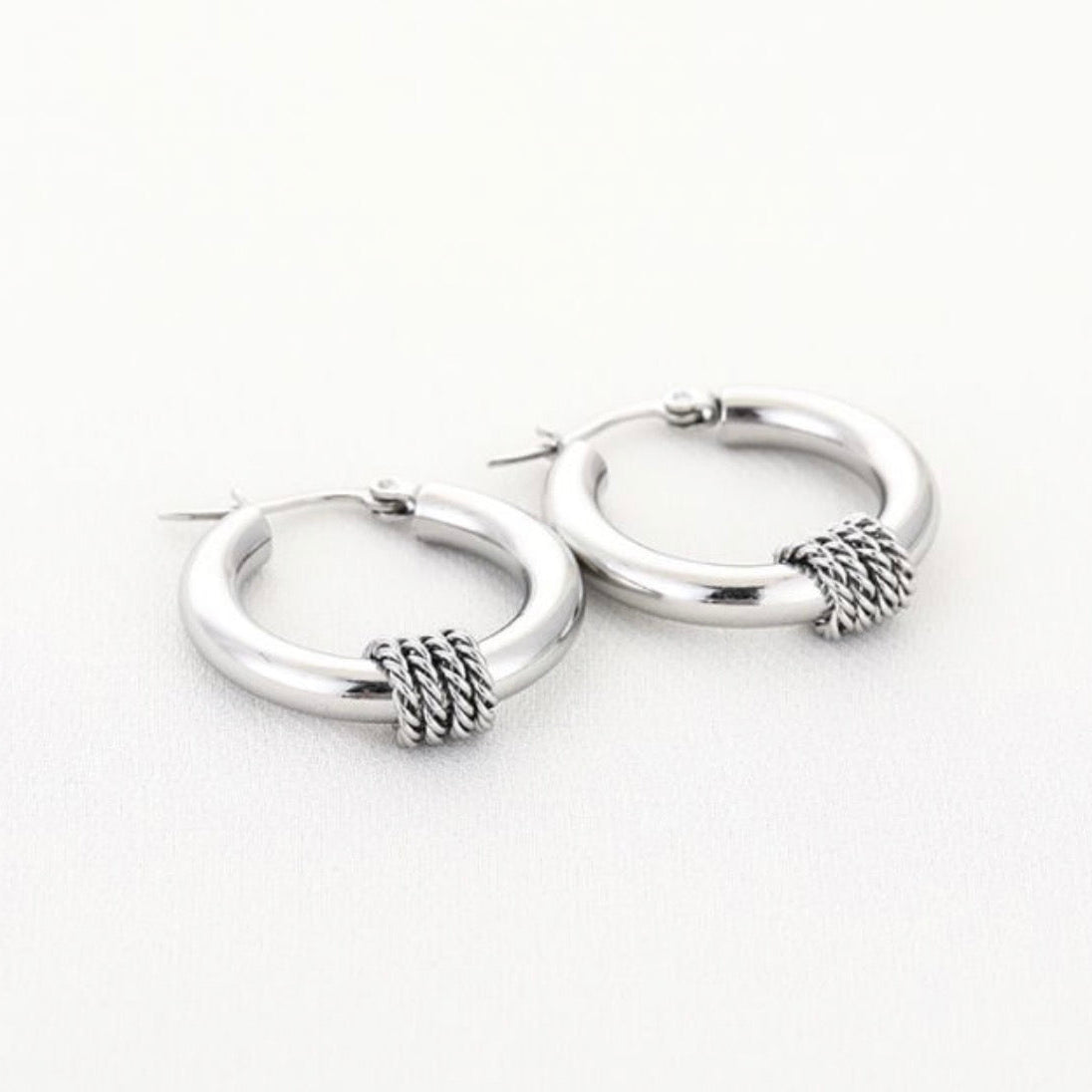 Ella Hoop Earrings Silver