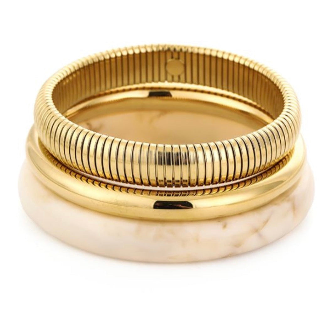 Maybel triple Bangles Gold