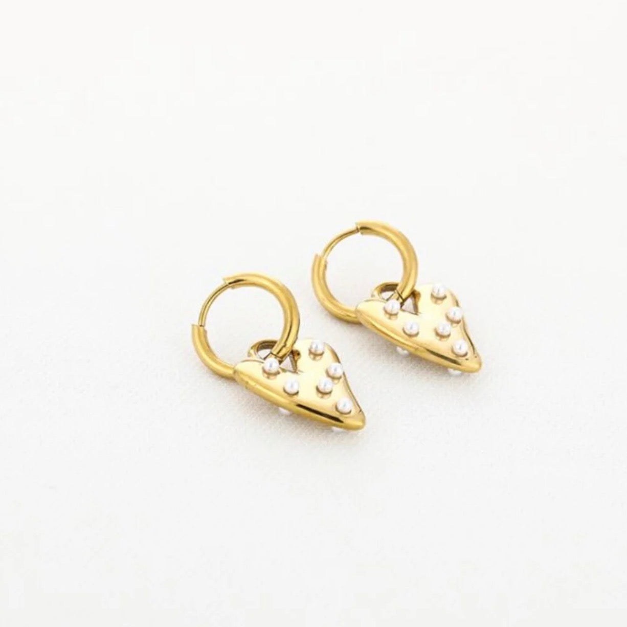 Paradise Heart Earrings Gold