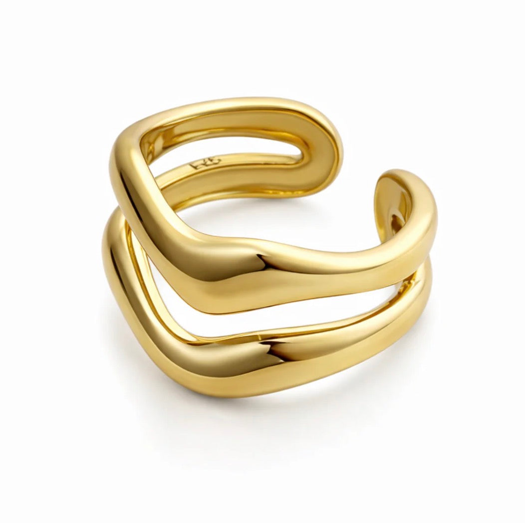Wavy Ring Gold
