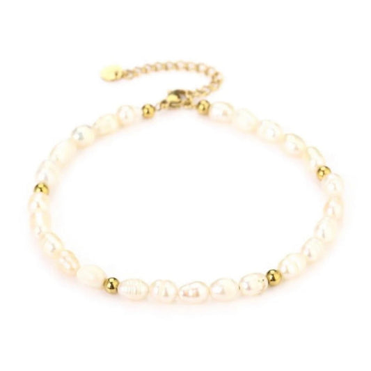 Pearls Ankle Bracelet Gold