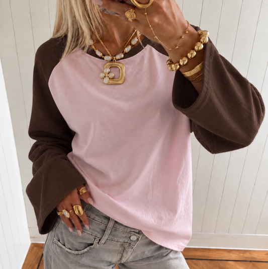 Billie Longsleeve Rose & Brown