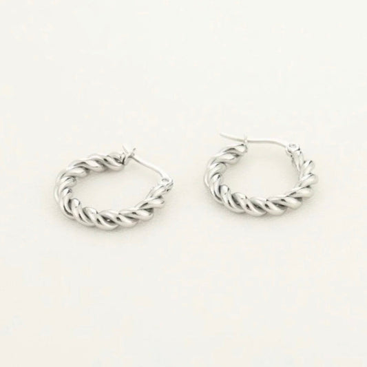 Twisted Hoops Silver