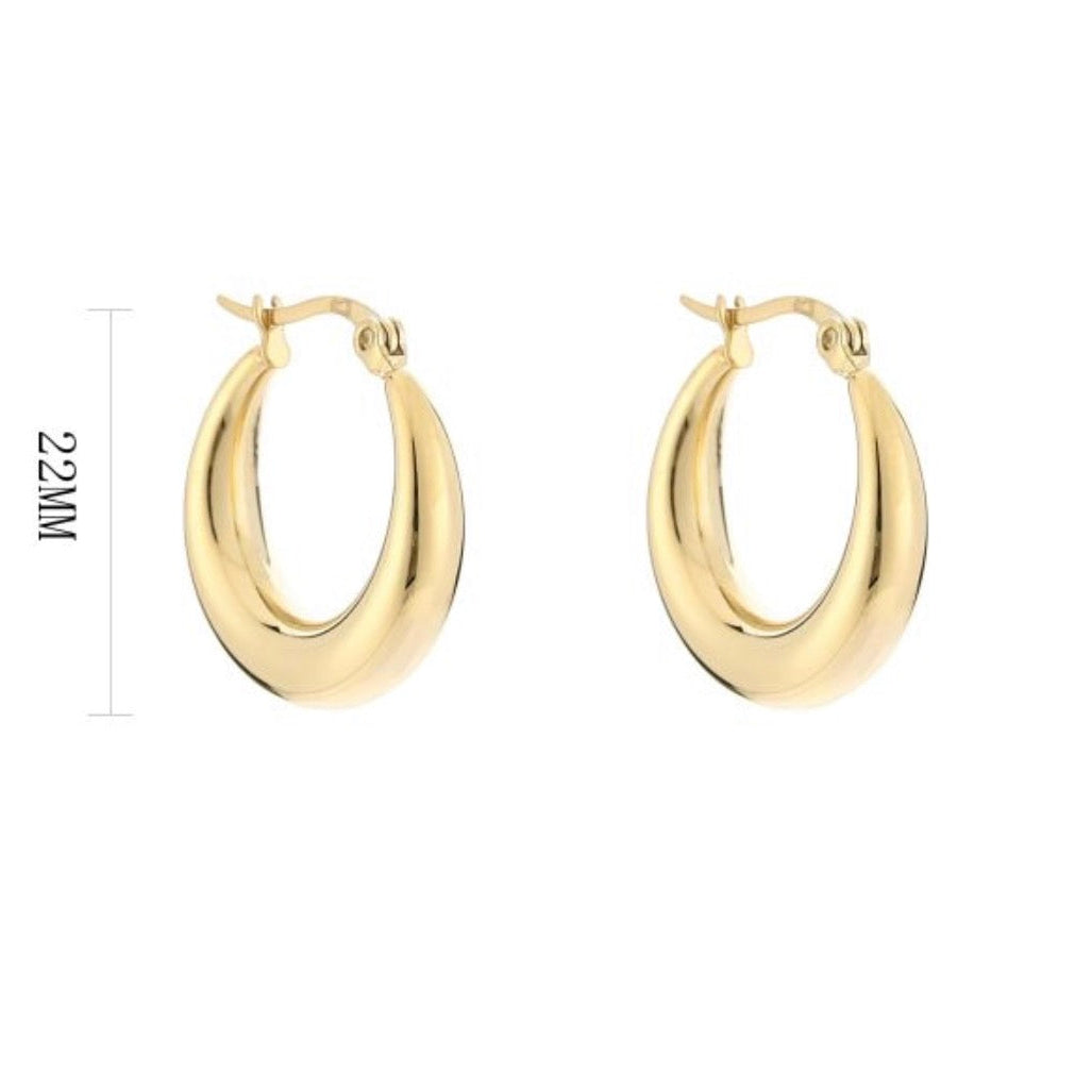Small Nova Hoops Earrings Gold