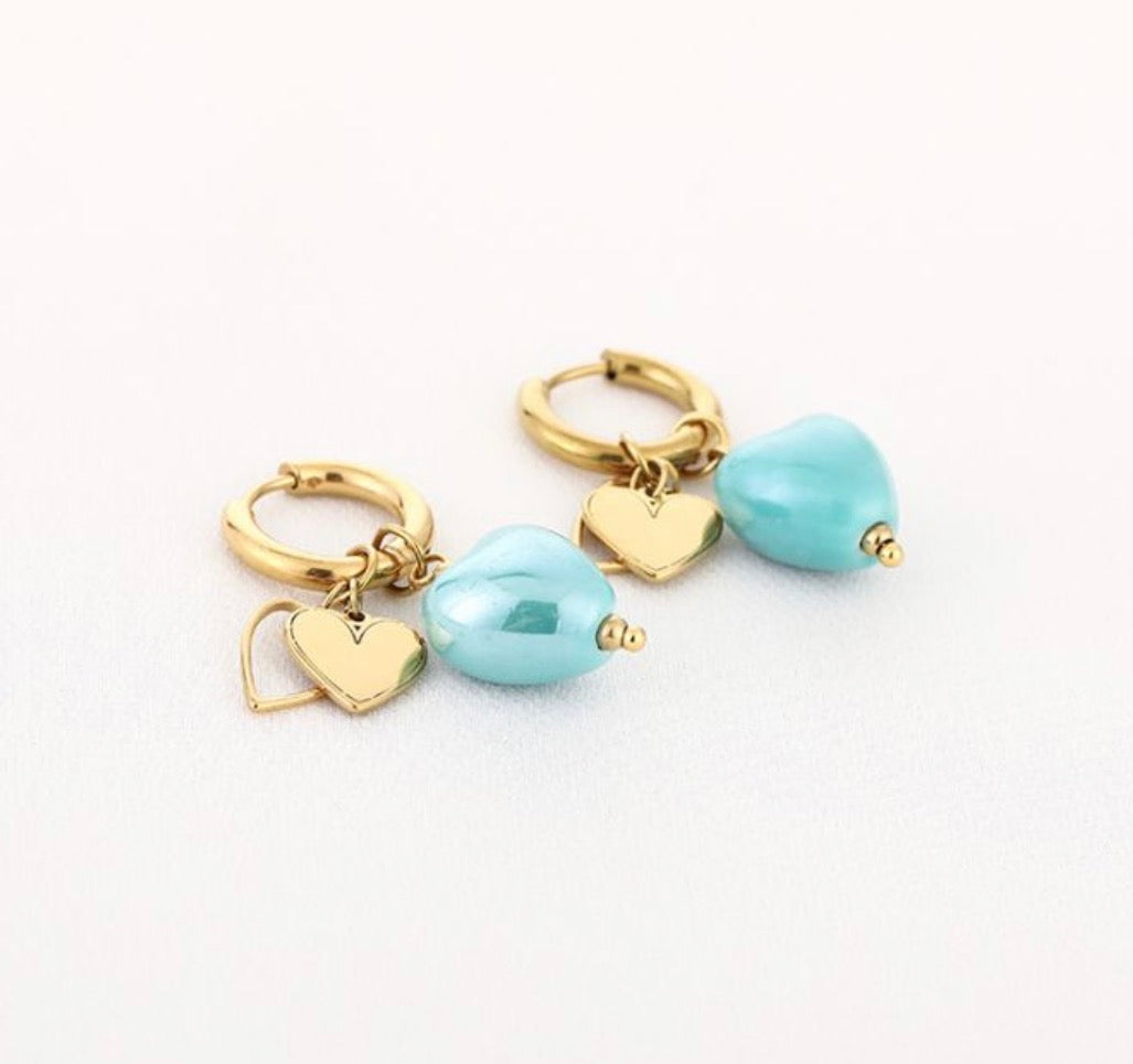 Tropical Heart Earrings