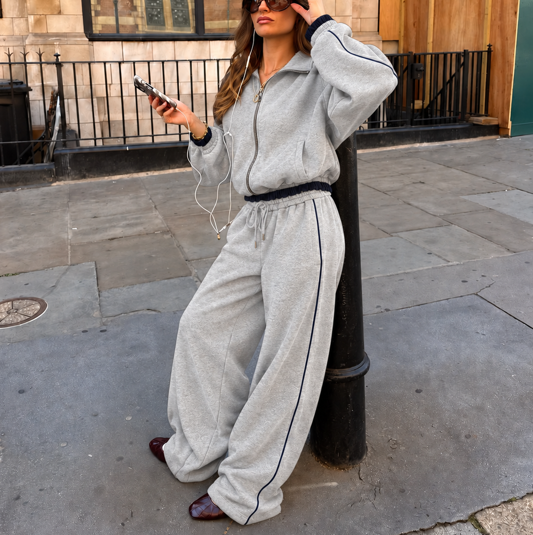 Maëlle Comfy Set Grey & Navy