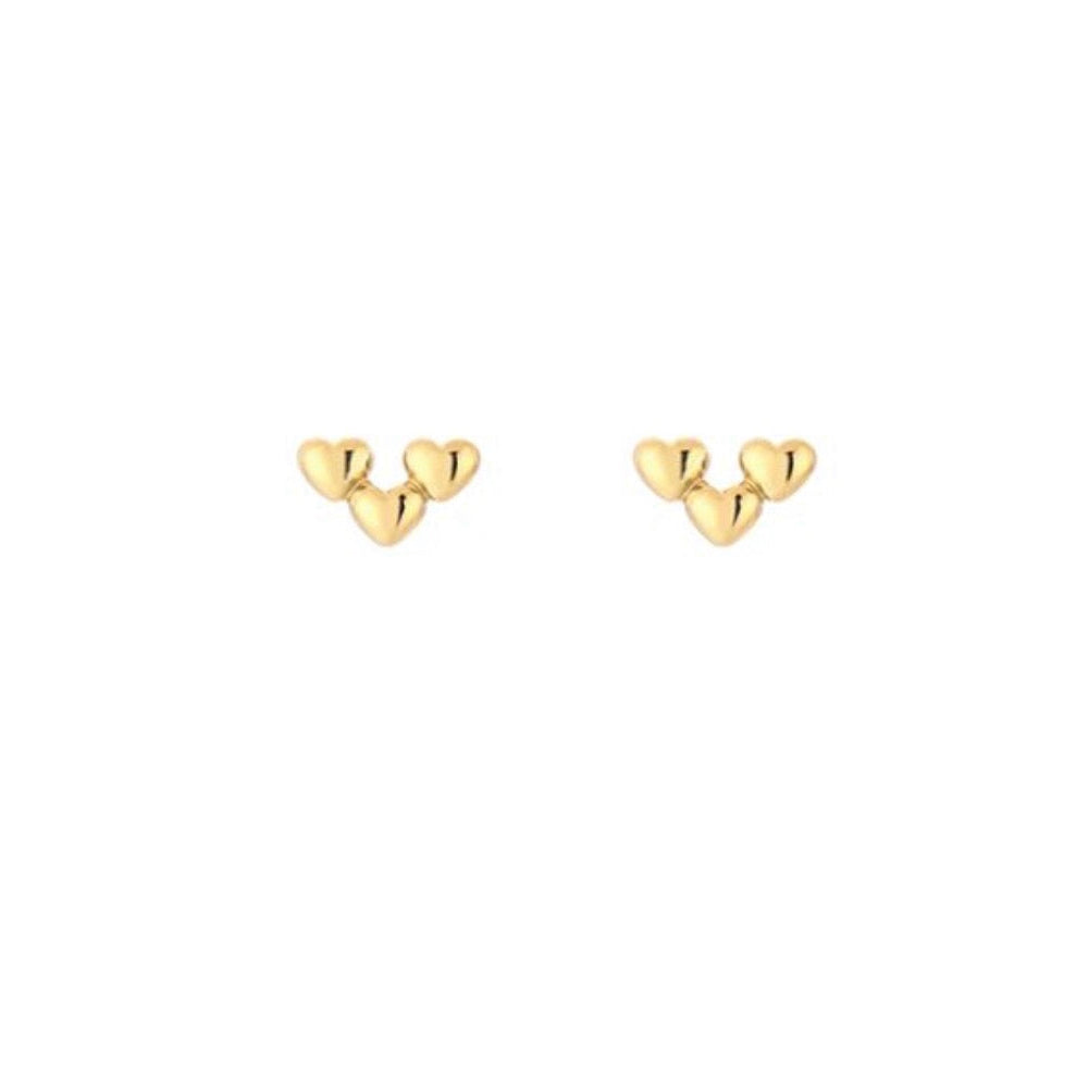 Small hearts Studs Gold