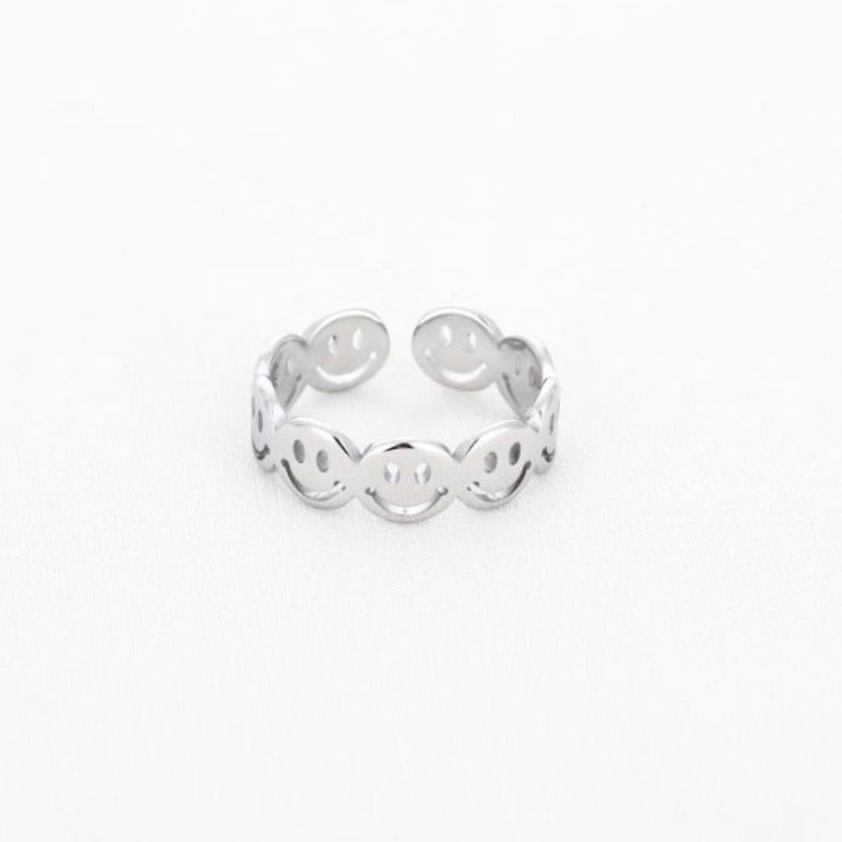 Smiley Ring Silver