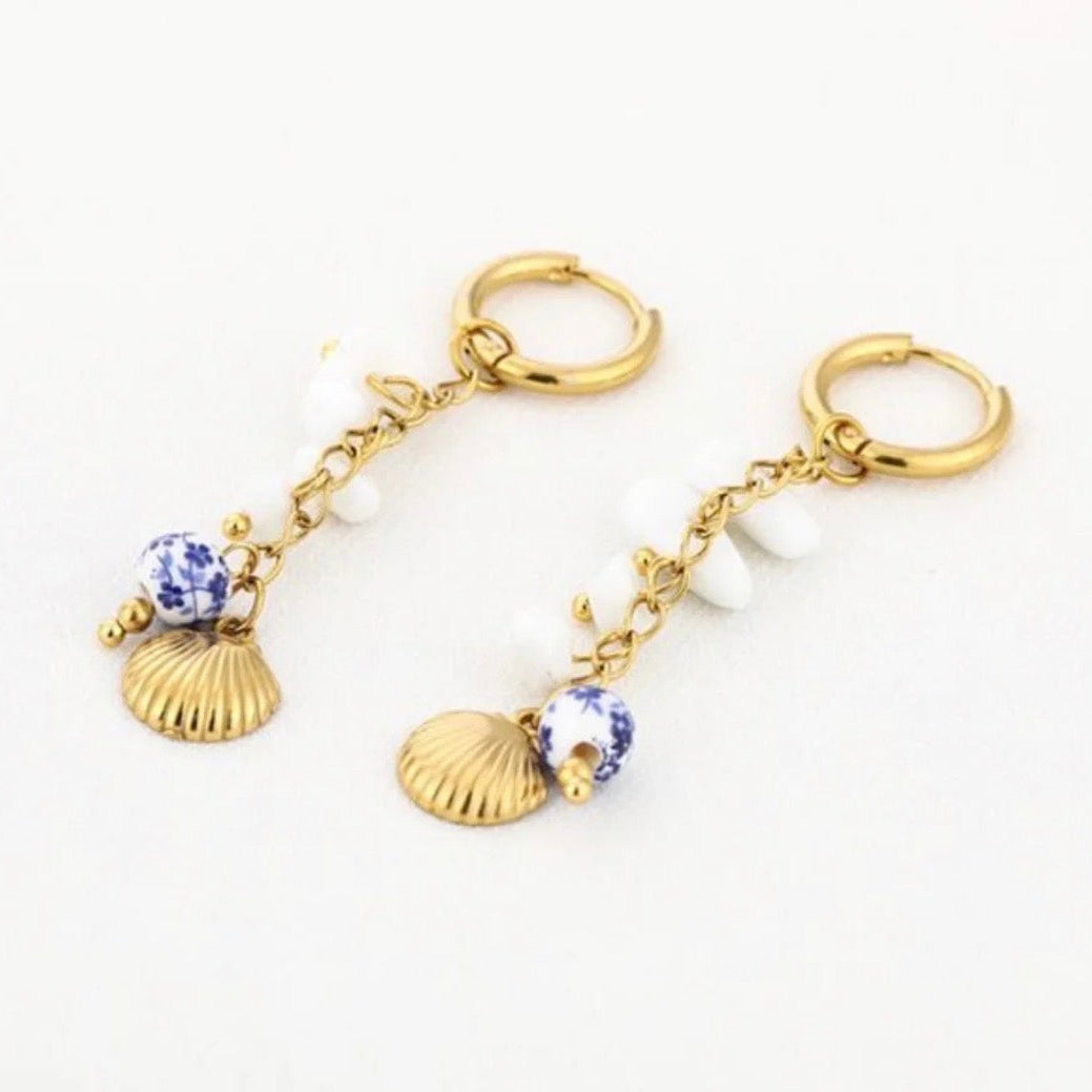 Seaside Shell Earrings Gold