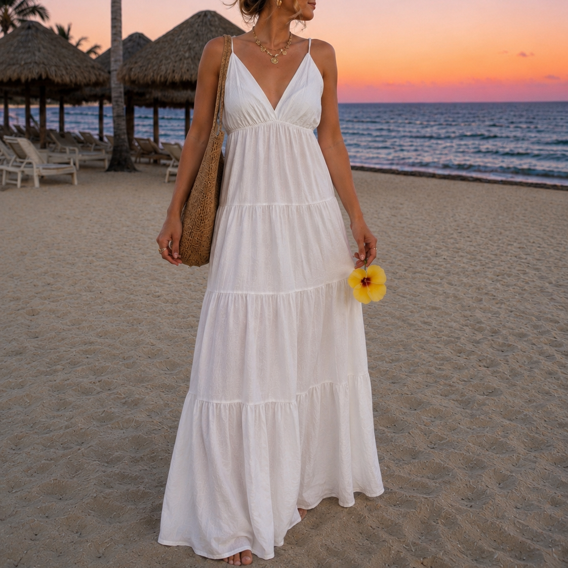 Luna Dress White