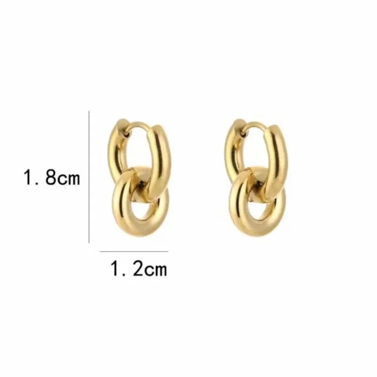 Mini Round Earrings Gold