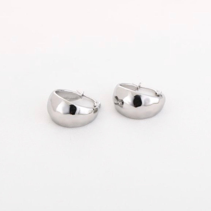 Small Cute Hoops Earrings Silver