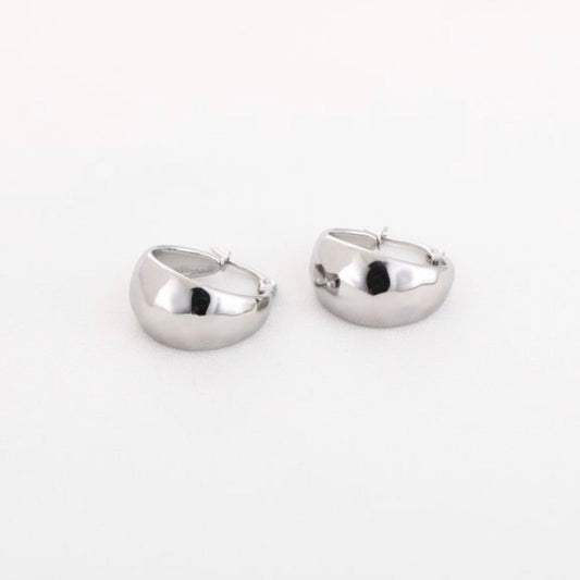 Small Cute Hoops Earrings Silver