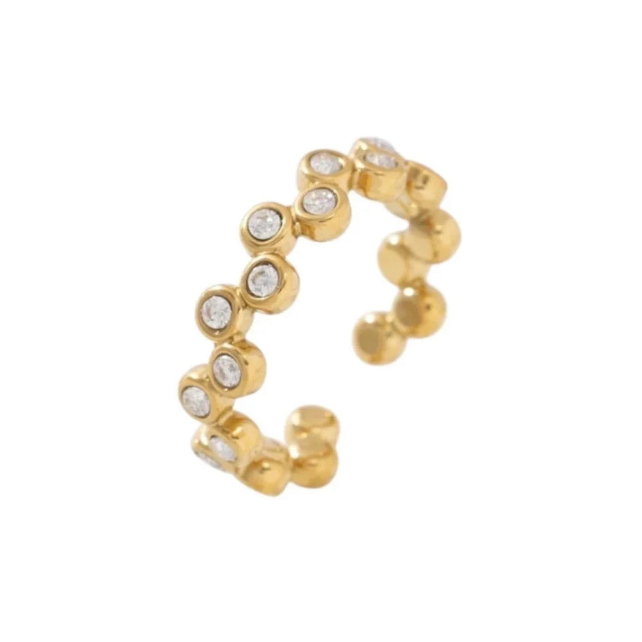 Multi Sparkle Dots Ring Gold