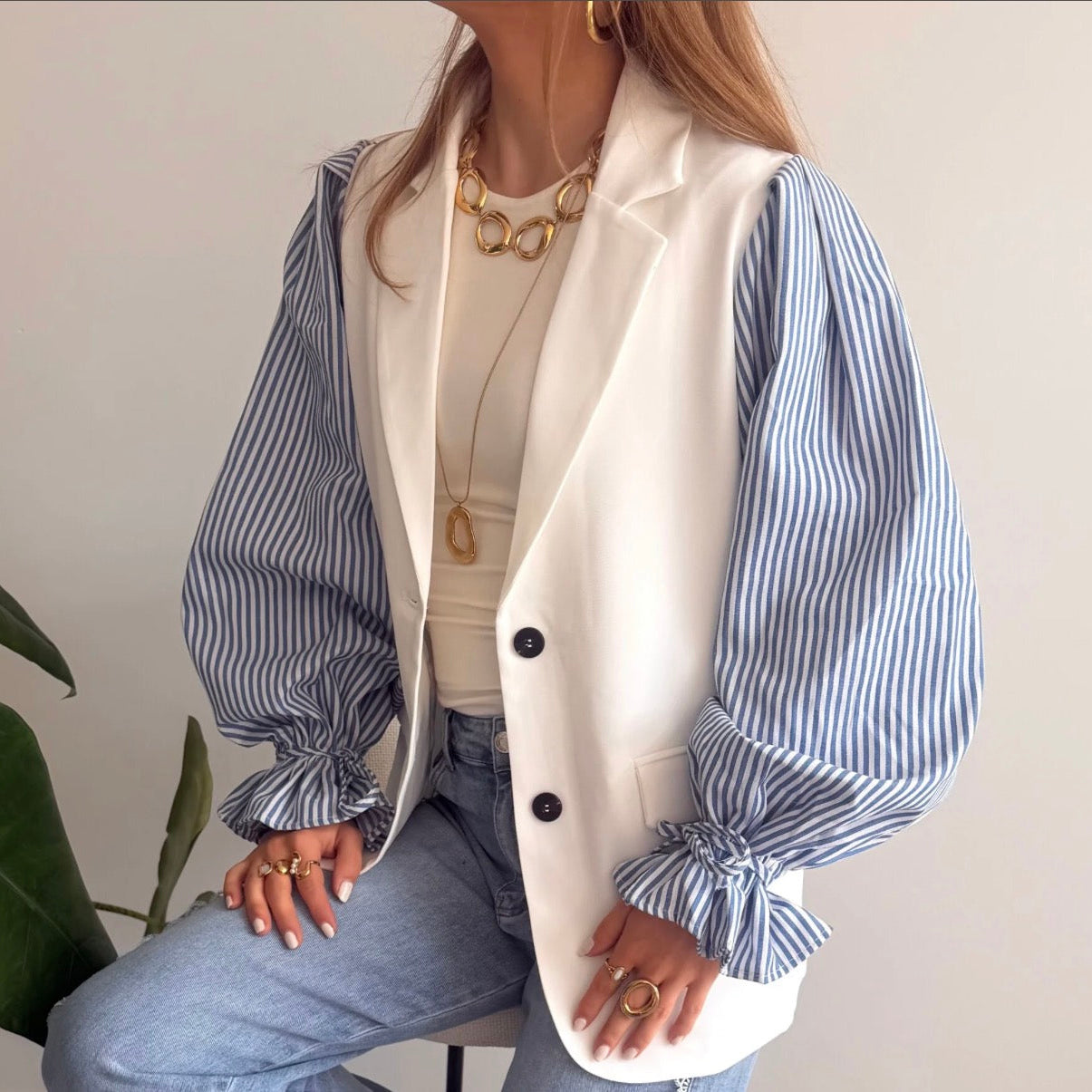 Iris Blazer White