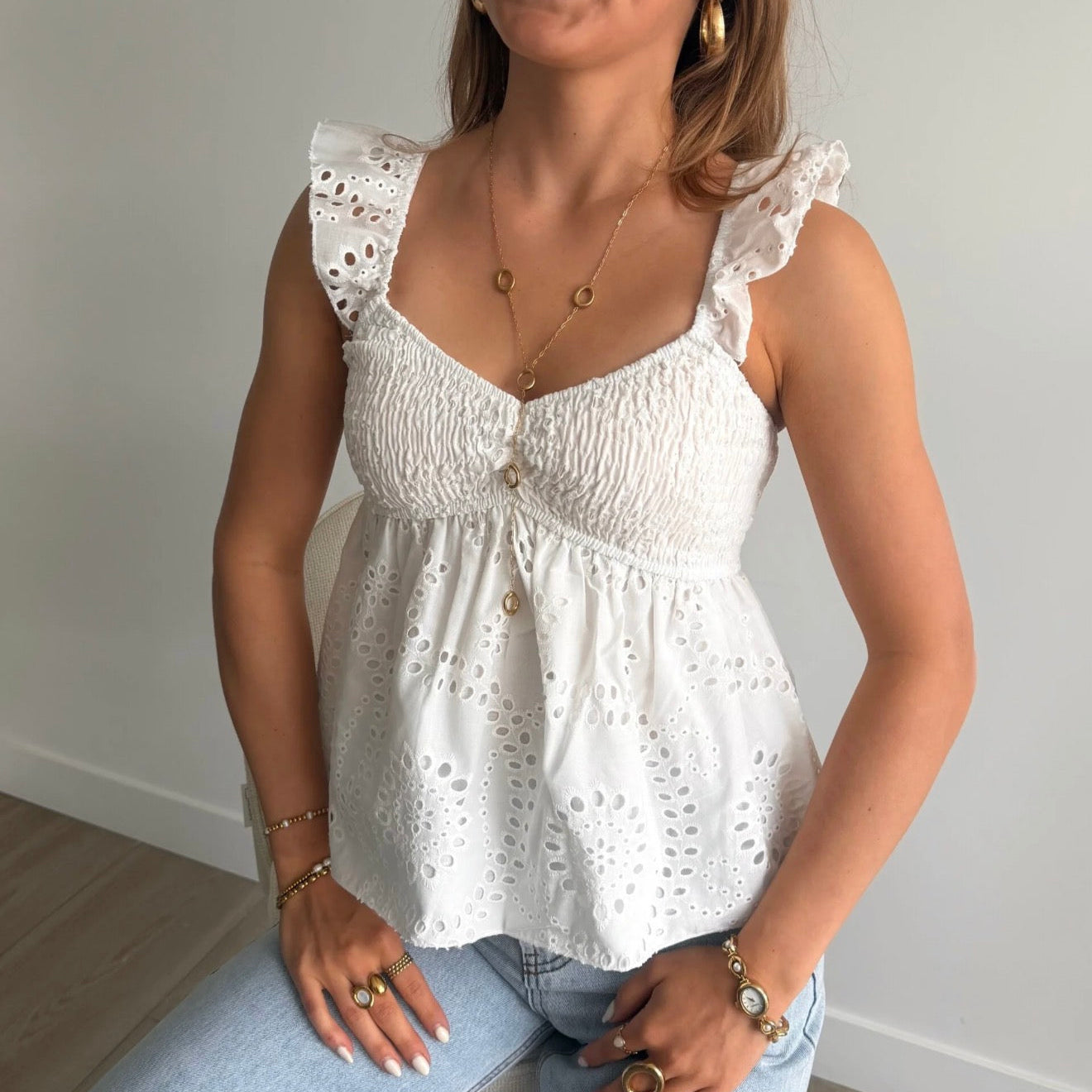 Isadore Blouse White