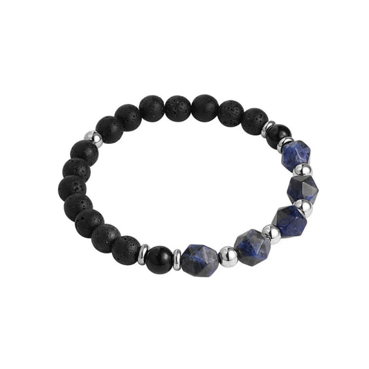 Black and Ocean Blue Bracelet Men