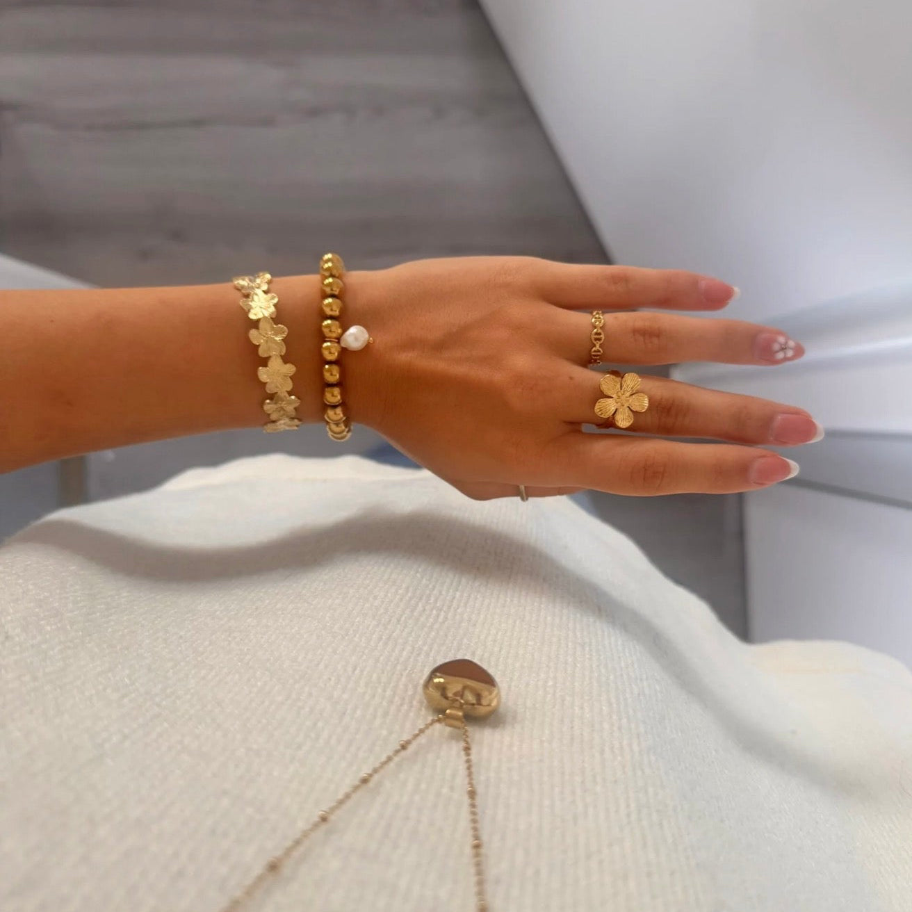 Lotus Flower Bracelet Silver