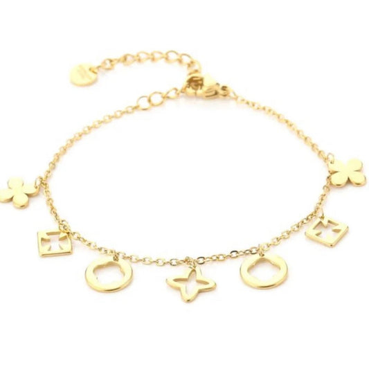 Multi Clover Bracelet Gold