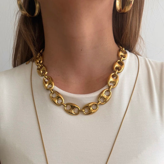Statement Good Life Necklace Gold