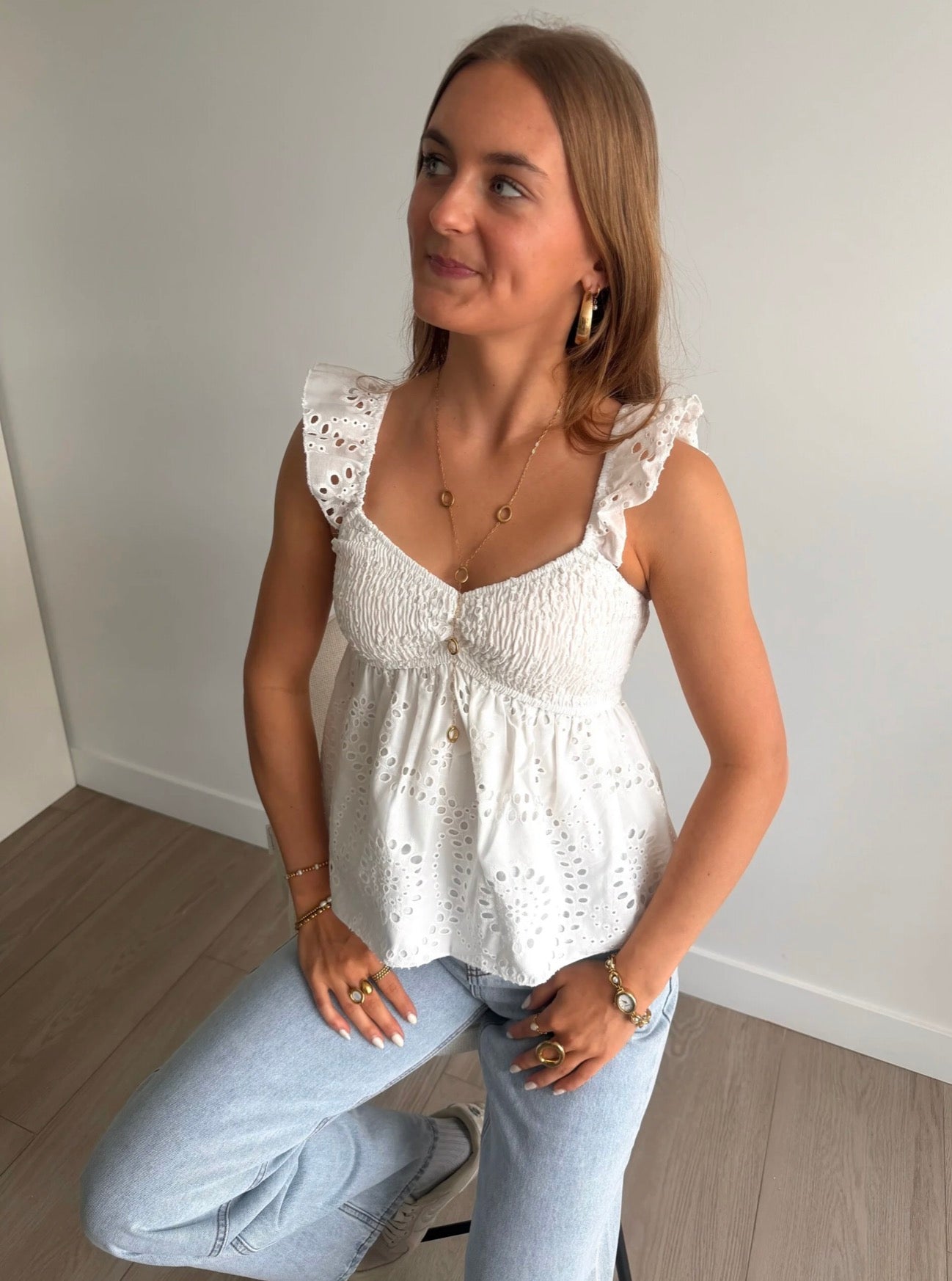 Isadore Blouse White