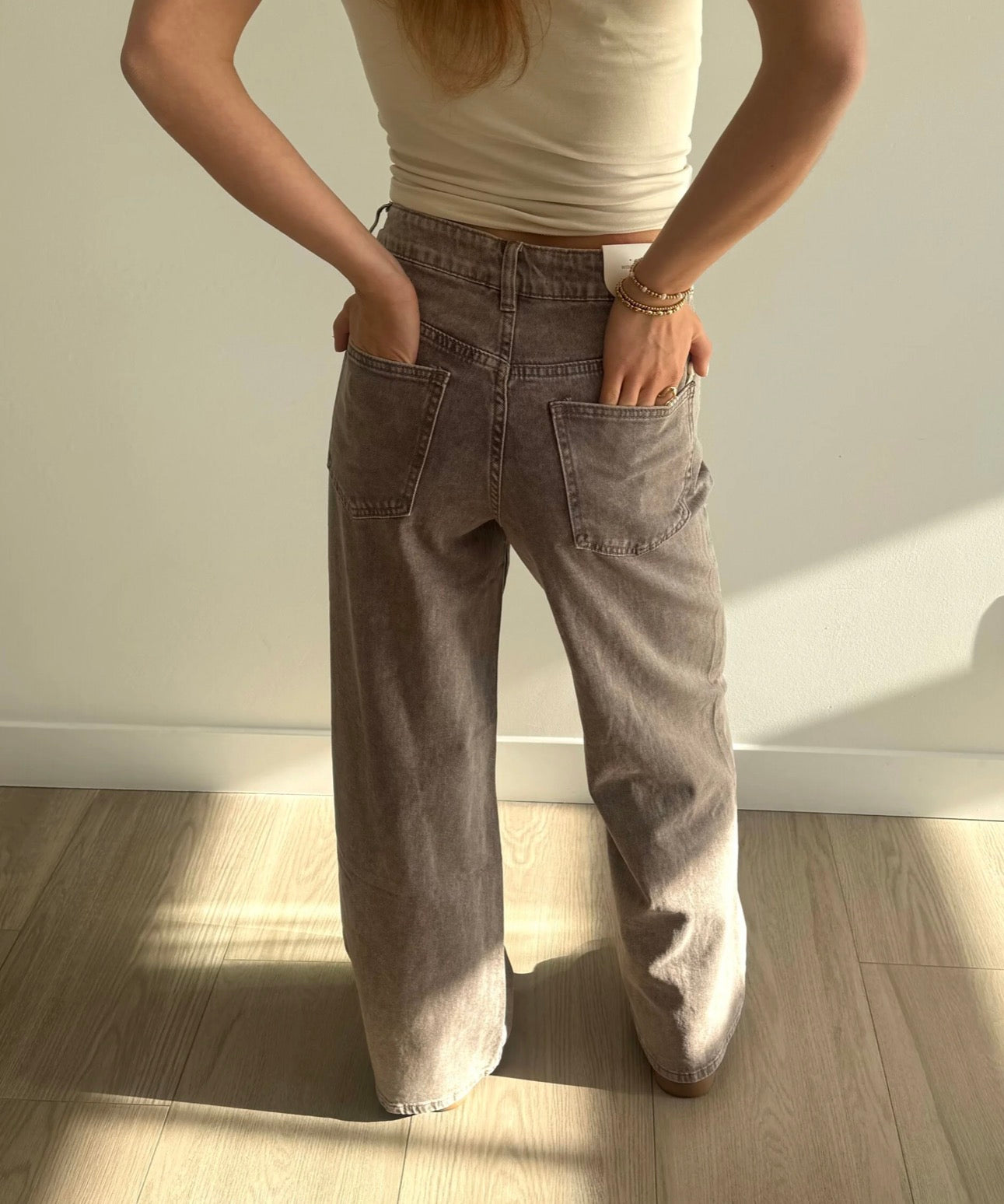 Wide Legs Jeans Brown