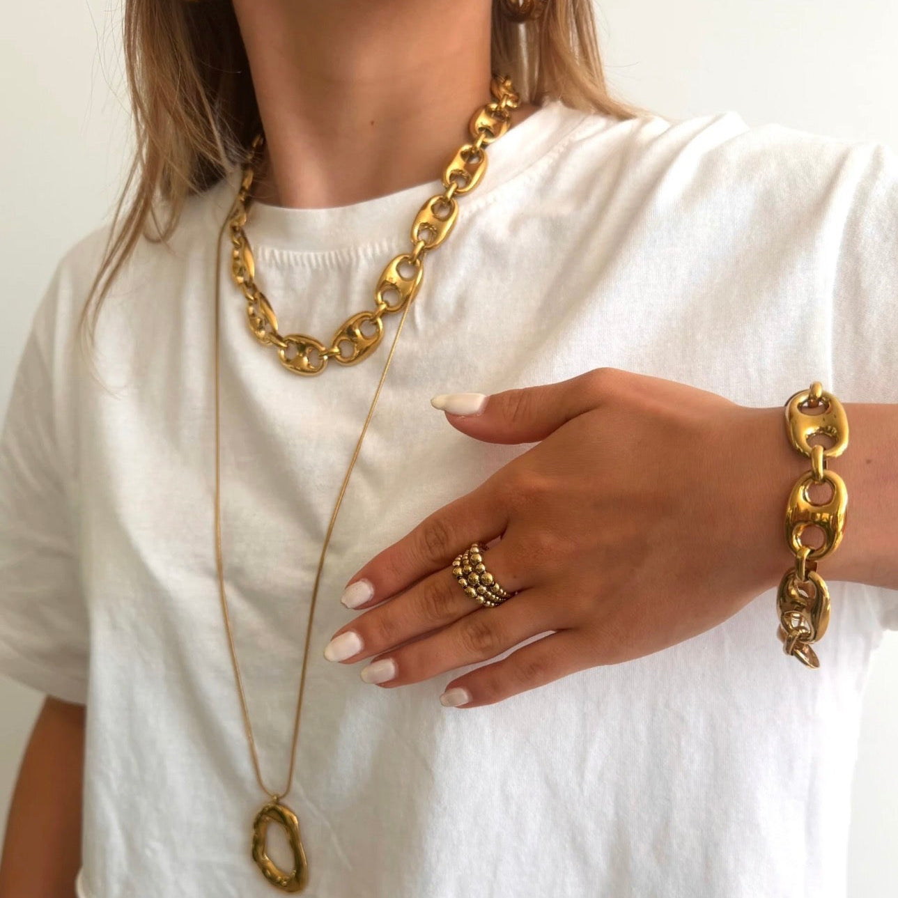 Statement Good Life Necklace Gold