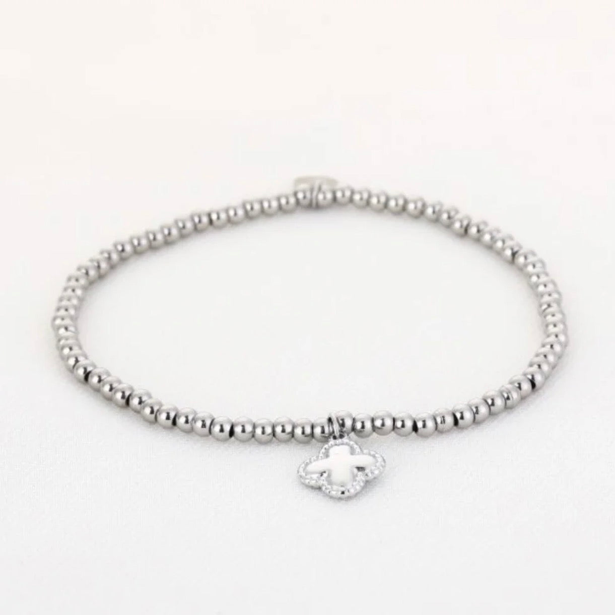 Cute Clover & Bols Bracelet Silver