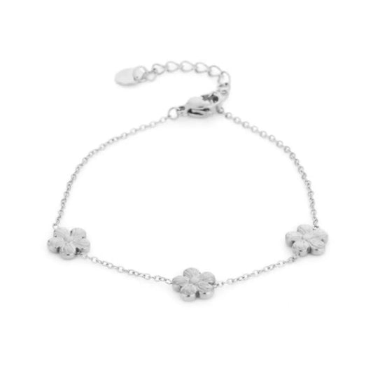 Multi flower Bracelet Silver