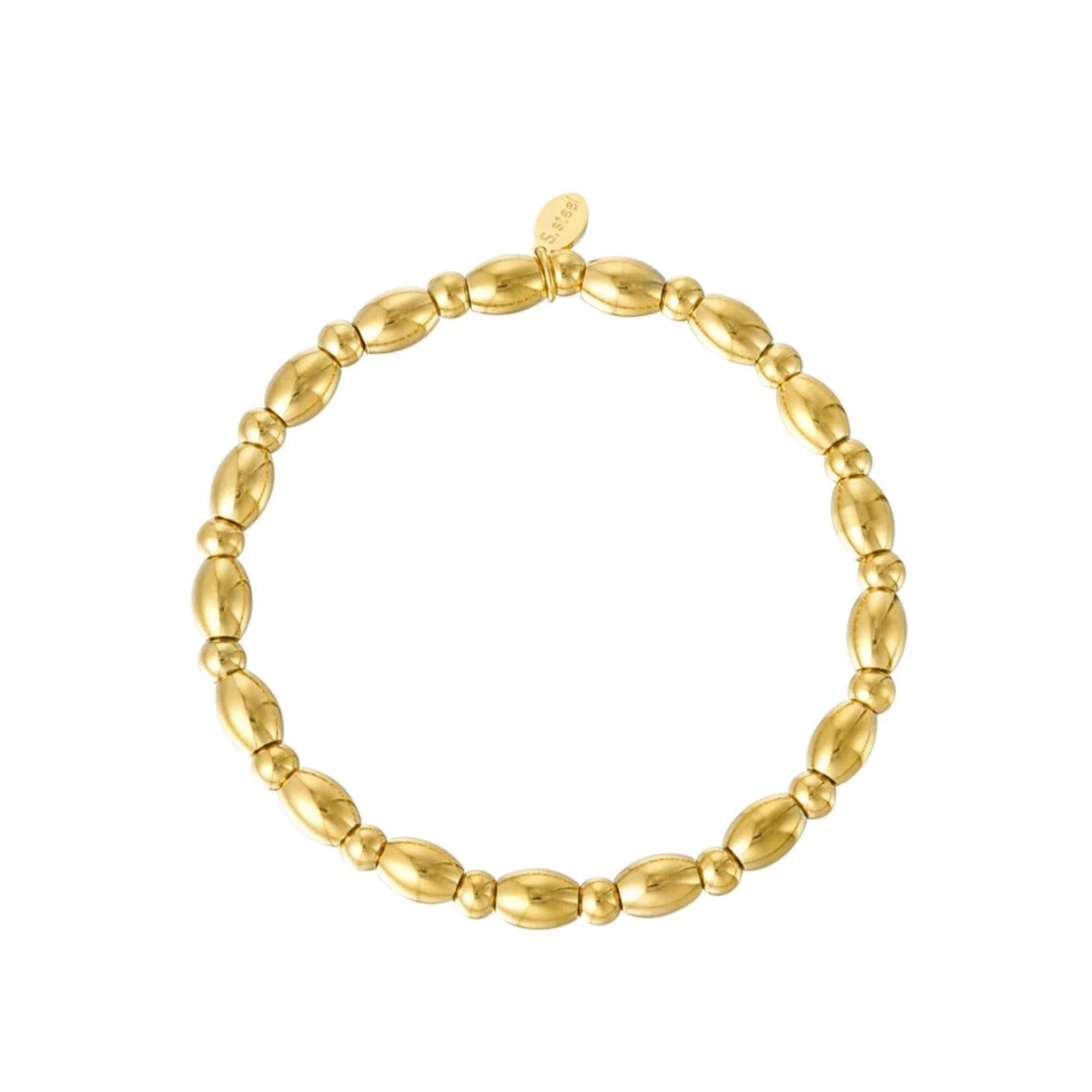 Oval Dots Bracelet Gold