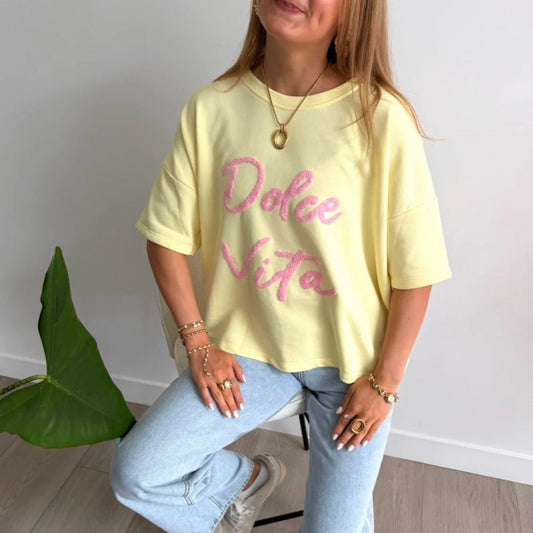 La Dolce Vita T-shirt 2.0 yellow