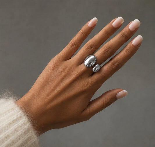 Polka Dots Ring Silver