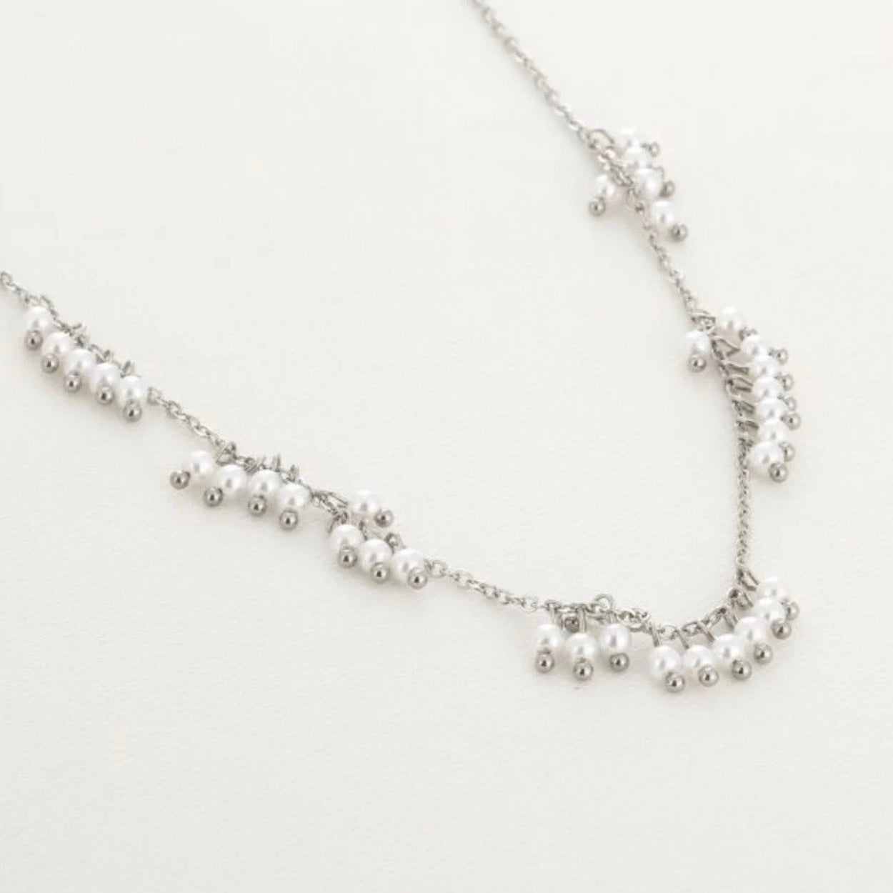 Pearls Necklace Silver